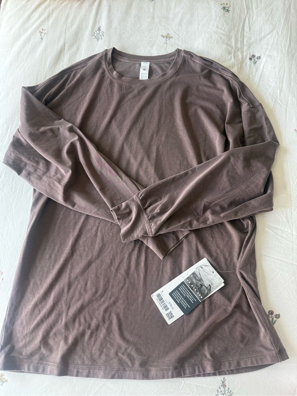 lululemon athletica Long Sleeve Tee in Mauve Brown